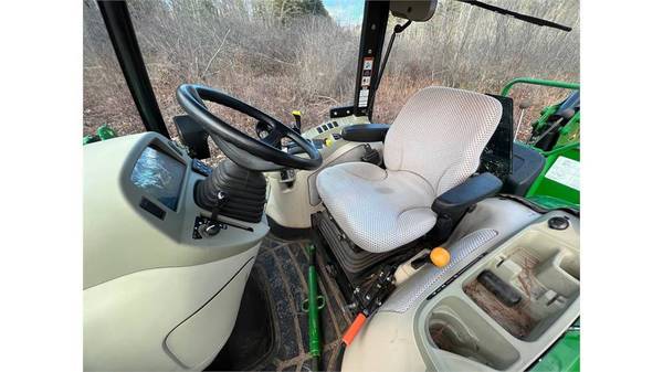 John Deere 3046R HST 4×4 Cab Tractor w/ Loader & Backhoe