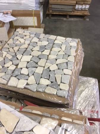 Mosaic Pebble Tile for showers, borders, and accents. Big selection.