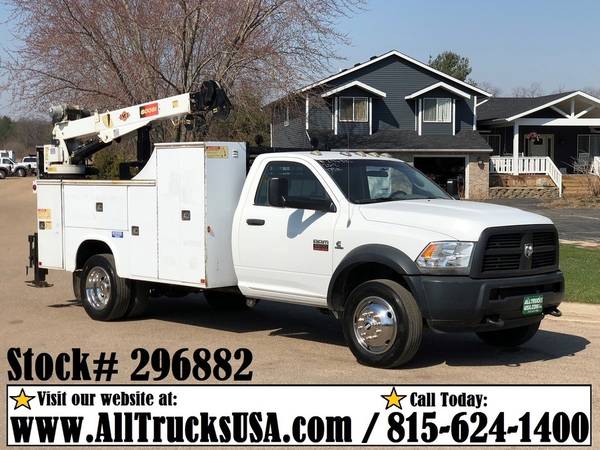 Mechanics Crane Truck Boom Service Utility 4X4 Commercial work trucks