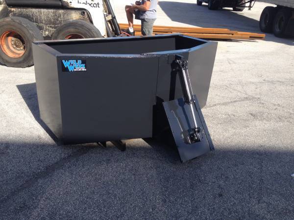 NEW SKID STEER CONCRETE BUCKET / HOPPER / SKIDSTEER CEMENT BUCKET NEW