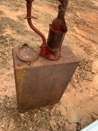 Antique Oil Tank with Pump