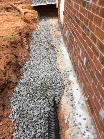 Foundation waterproofing/ French drains