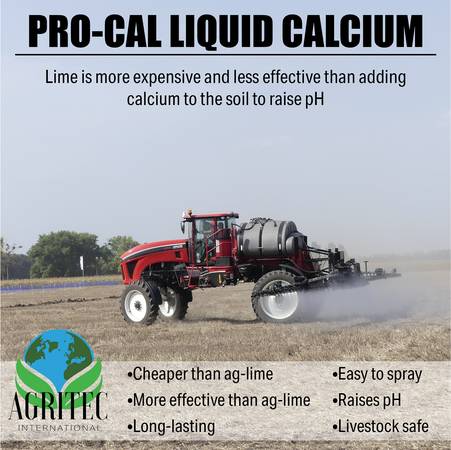 ProCal RAISES pH cheaper, more effective and faster than Ag lime