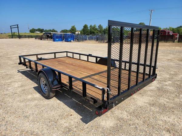 2022 Bumper Pull 77″ x 12′ Single Axle Utility Trailer w/ 4′ Ramp Gate