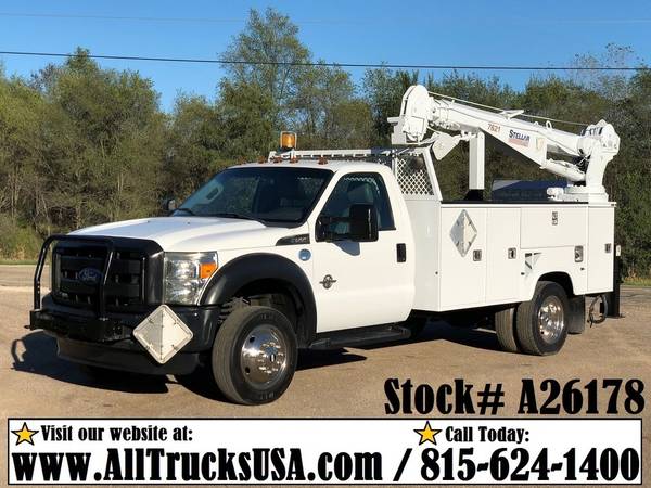 Mechanics Crane Truck Boom Service Utility 4X4 Commercial work trucks