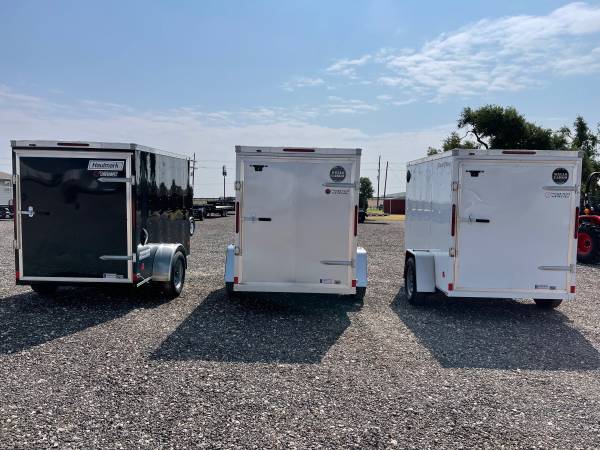 5X8 & 5X10 Single Axle Enclosed Cargo Trailers w/ Tie-downs