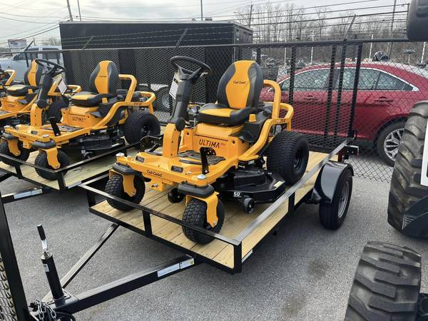 CUB CADET ZTS1 50″ ZT STEERING WHEEL, TRIMMER, BLOWER, FUEL, TRAILER