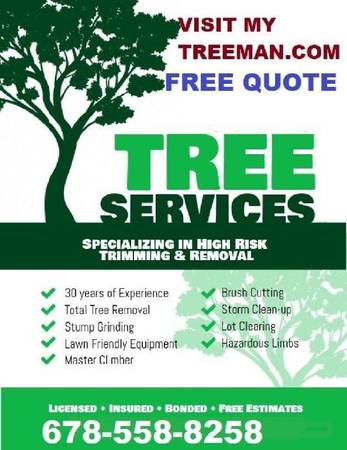 ?? Estimate FREE~TREE CUT 678-558-8258 Removal Service’s www.mytreeman