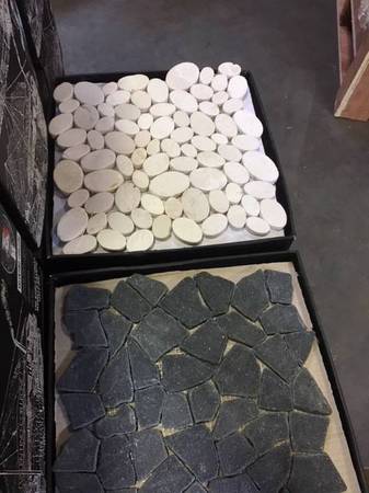 Mosaic Pebble Tile for showers, borders, and accents. Big selection.