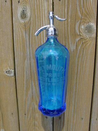 Rare Plymouth Spring Bottling Co. Seltzer Bottle