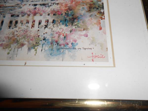 Watercolor Summerville in Spring signed by Josie Van Gent Edell