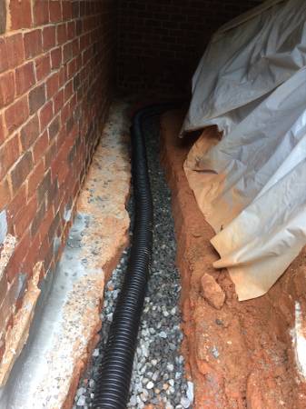 Foundation waterproofing/ French drains