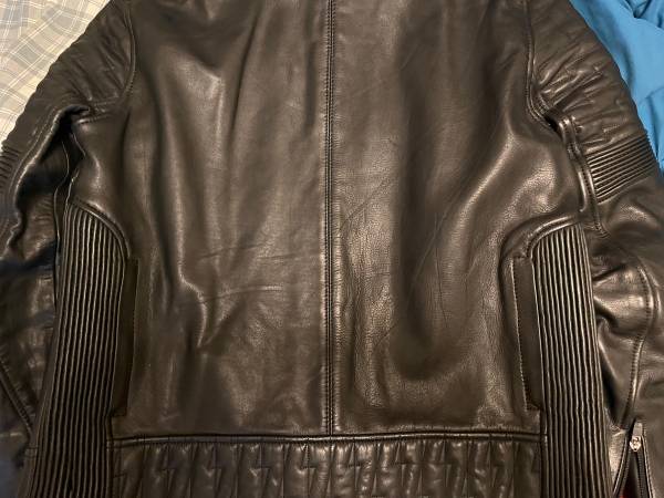 Roland Sands F@#K LUCK leather armored Motorcycle Jacket RARE – L