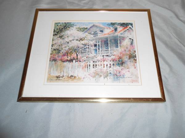 Watercolor Summerville in Spring signed by Josie Van Gent Edell