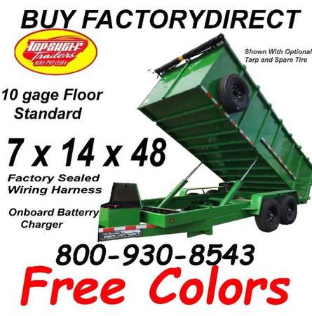 2023 7 X14X48 14 K Dump Trailer Heavy Duty Top Shelf Trailers