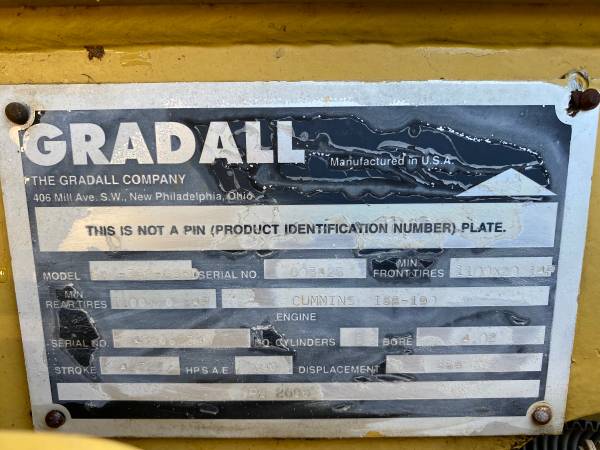 Gradall G3WD Cummins engine