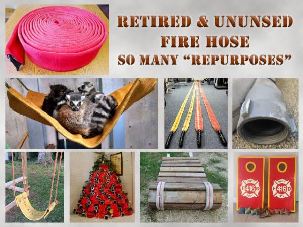 RETIRED FIRE HOSE | Bulk and Individual Quantities | FREE SHIPPING