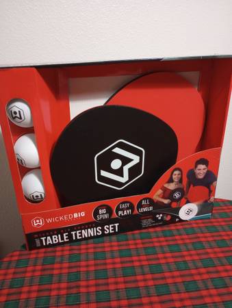 Wicked Big Sports Giant Table Tennis Set with 2 Paddles and 3 Balls