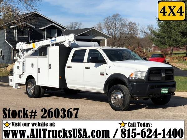 Mechanics Crane Truck Boom Service Utility 4X4 Commercial work trucks