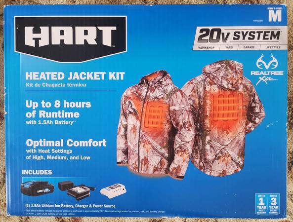 HART 20-Volt Men’s Heated Medium-Duty Jacket Kit