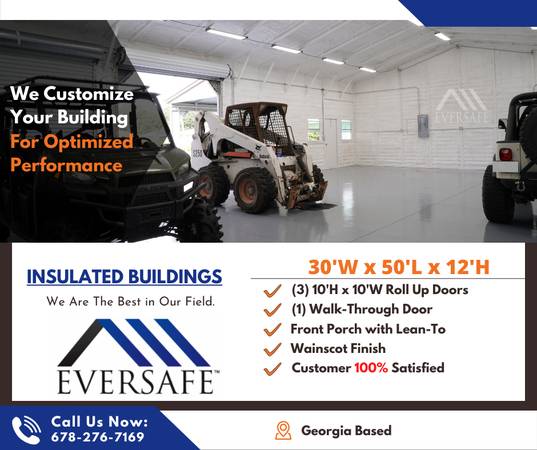 Steel Buildings – Garage Carport Hybrid
