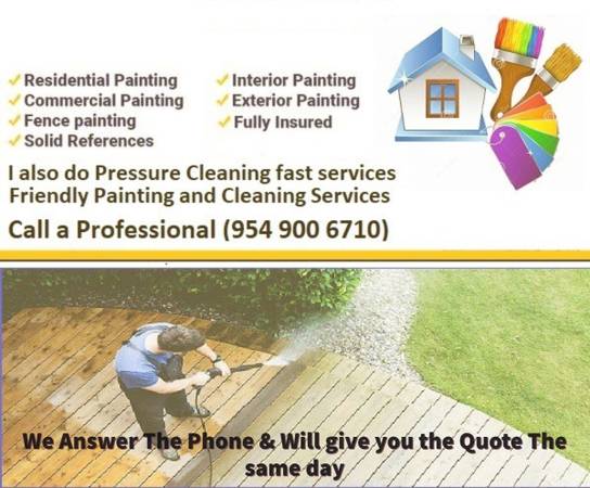 Pressure cleaning – Painting – SERVICES -Free Quote on Call