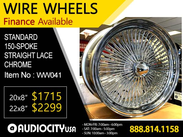 ?? 13 14 15 16 17 18 20 22 24″ inch Wire Wheels 72 or 100 /150 spoke