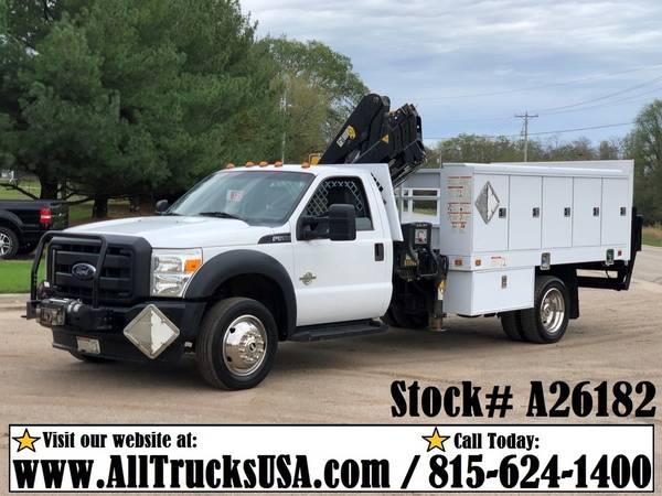 Mechanics Crane Truck Boom Service Utility 4X4 Commercial work trucks