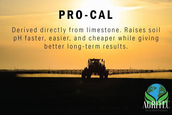 ProCal RAISES pH cheaper, more effective and faster than Ag lime