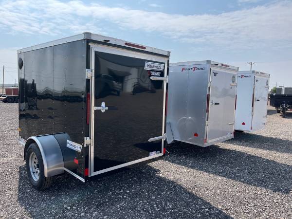 5X8 & 5X10 Single Axle Enclosed Cargo Trailers w/ Tie-downs