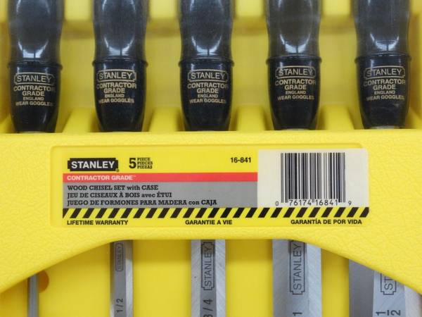 Chisel Set BRAND NEW Classic Stanley 16-841 Contractor Grade 5 Piece