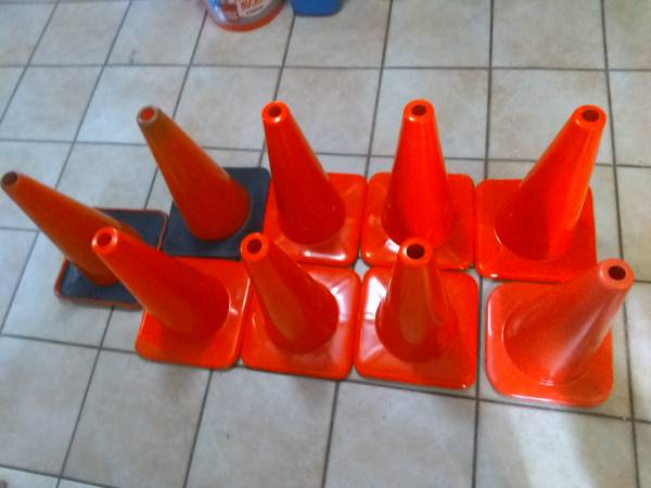 18″tall Orange Safety Cones.