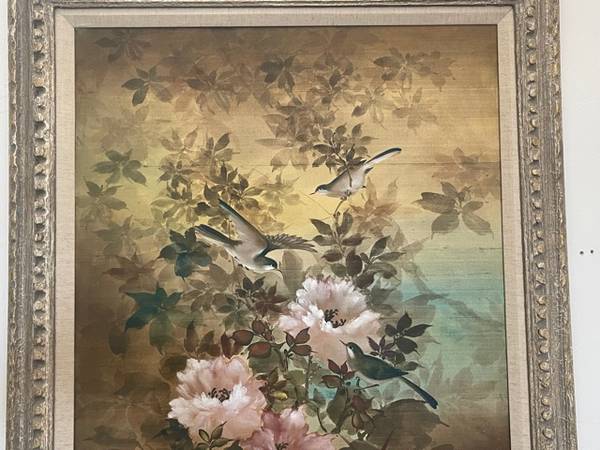 special Bokkotsu on silk painting by Hiroshi Honda