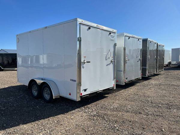 7X12 & 7X14 Cargo Trailers – Semi Screwed – D Rings – Stabilizer Jacks