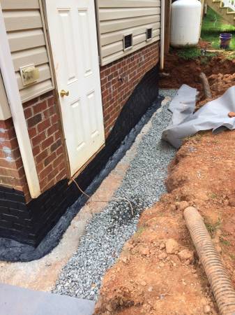 Foundation waterproofing/ French drains