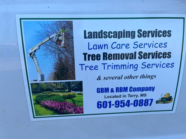 Landscaping, lawn care, yard clean up, tree trimming, tree removal