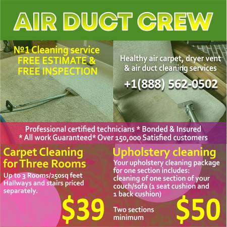 ???Air Duct, Carpet & Dryer Vent Cleaning, UV Light installation???