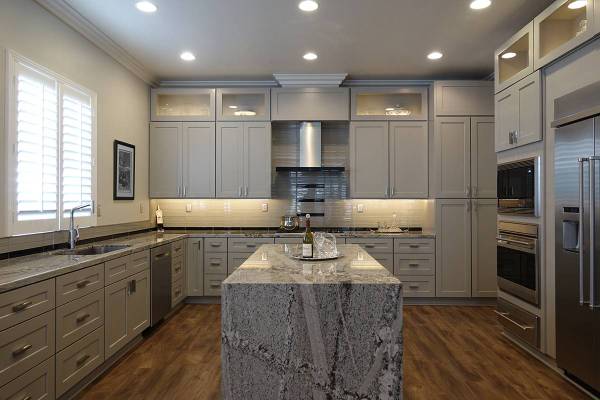 New Gray Shaker Kitchen Wood Cabinets & Bathroom Vanity Cupboards!