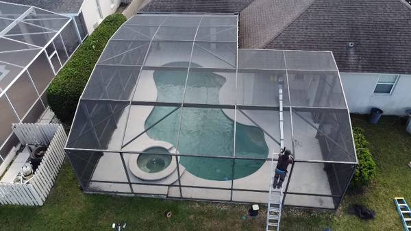 Pool Screen Repair, Lanai, Pool enclosure, (Bottoms $35)