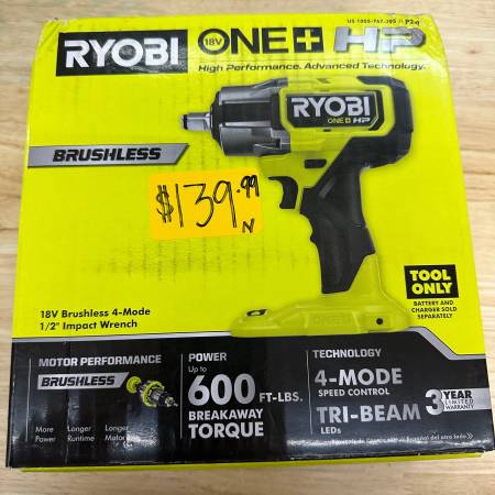 RYOBI (BRAND NEW)P262 ONE+ HP 18V Brushless Cordless 4-Mode ? in. Impa