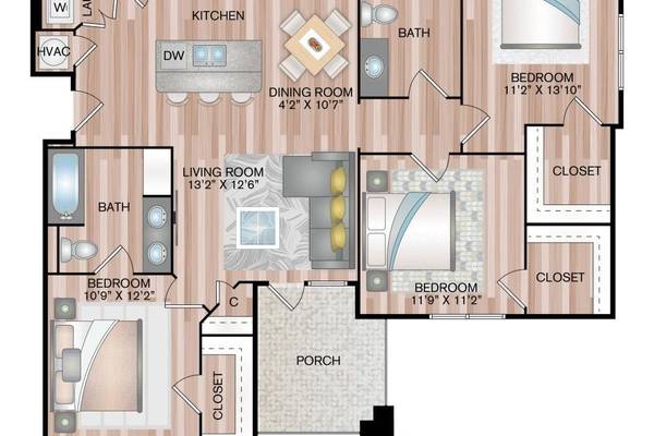 Courtyard View, Undermount Sinks, Subway Style Backsplash