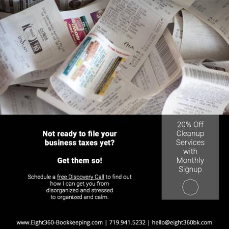 You found me! The bookkeeping pro to get your business tax-ready.