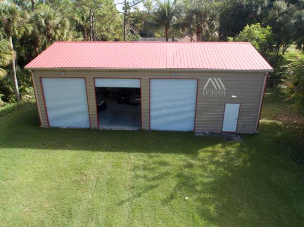 Steel Buildings – 3 Car Garage Building