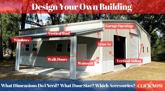 Steel Buildings – Garage Carport Hybrid
