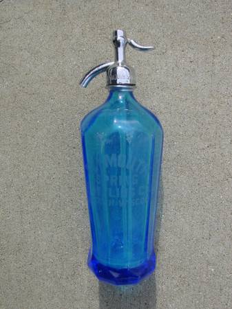 Rare Plymouth Spring Bottling Co. Seltzer Bottle