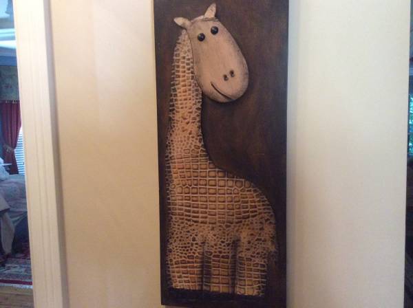 Tin Giraffe Wall Hanging / Picture Like New