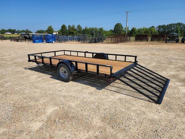 2022 Bumper Pull 77″ x 12′ Single Axle Utility Trailer w/ 4′ Ramp Gate