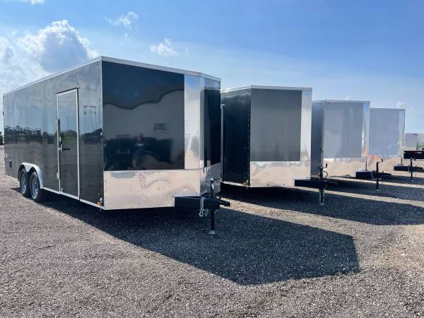 8.5X24X7 (10K) Enclosed Car Hauler – Screwless Sides – Reverse Lights