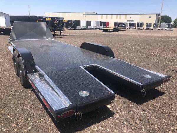 83X22 (12K) Car Haulers w/ Rock Shield, Swivel D-Rings & Split Dove Ta