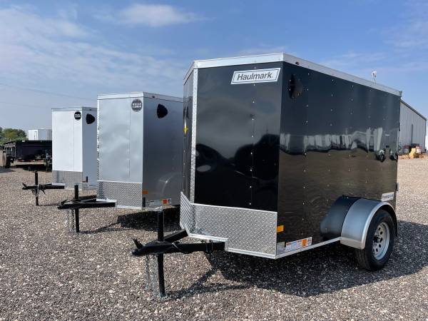 5X8 & 5X10 Single Axle Enclosed Cargo Trailers w/ Tie-downs